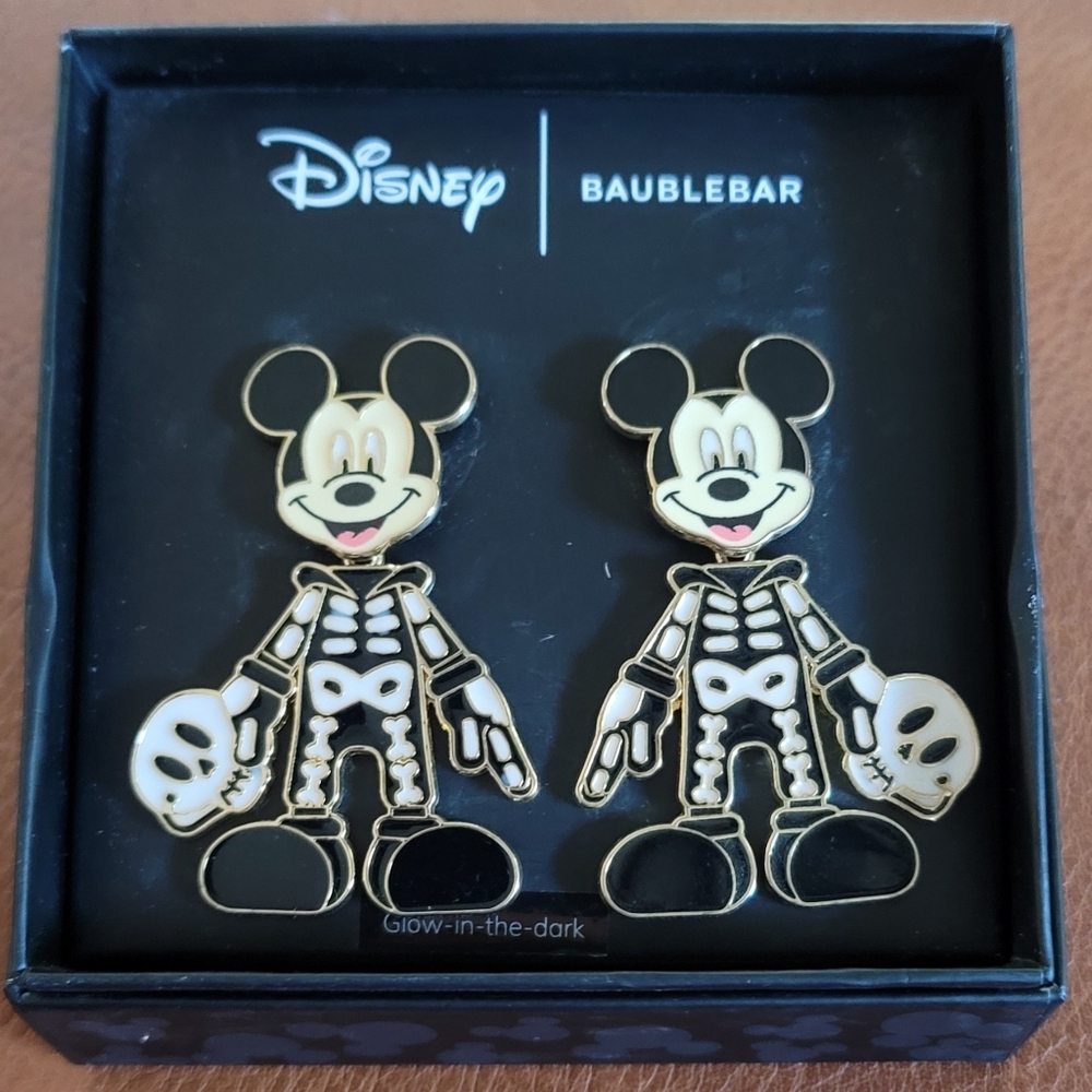 Disney BaubleBar Mickey Skeleton Earrings